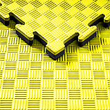 Килимок-пазл захисний з кромкою WCG 100×100×2 см жовто-чорний, фото 3