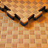 Килимок-пазл захисний з кромкою WCG 100×100×2 см помаранчево-чорний, фото 2