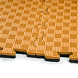 Килимок-пазл захисний з кромкою WCG 100×100×2 см помаранчево-чорний, фото 4