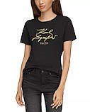 УЦІНКА Жіноча футболка Karl Lagerfeld Paris з логотипом 1159835057 (Чорний M), фото 5
