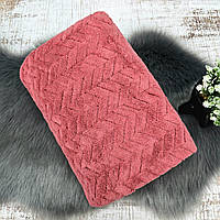 Рушник сауна мікрофібра 80х160 см Solafa цегляного кольору Струмок