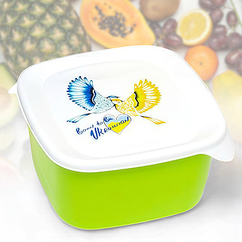 Пластиковий контейнер для їжі "Фаворит" 1.3 л із малюнком БП-216