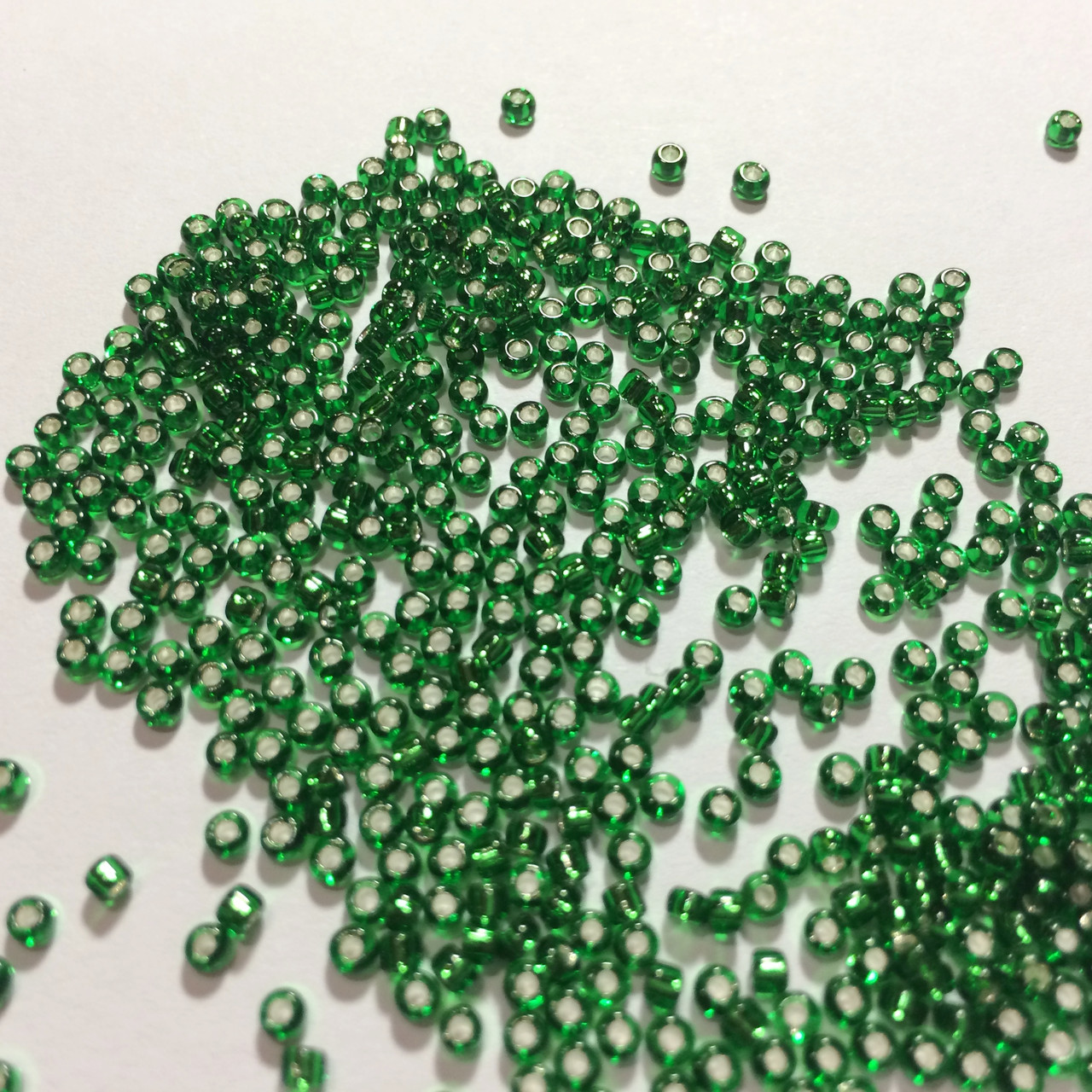 Бісер японський круглий MATSUNO Японія 11 RR 100 грам, №52, зелений блискучий