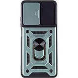 Протиударний чохол Ummi Camshield Serge Ring для Xiaomi Poco X4 GT | Броньований з кільцем-підставкою Зелений, фото 4