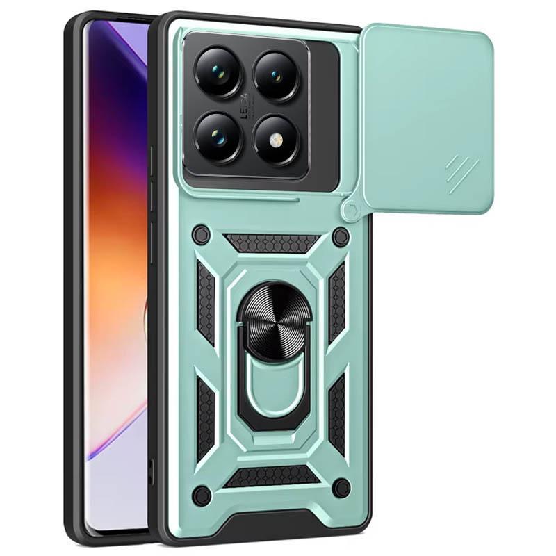 Протиударний чохол Ummi Camshield Serge Ring для Xiaomi 14T Pro | Броньований з кільцем-підставкою Зелений, фото 1