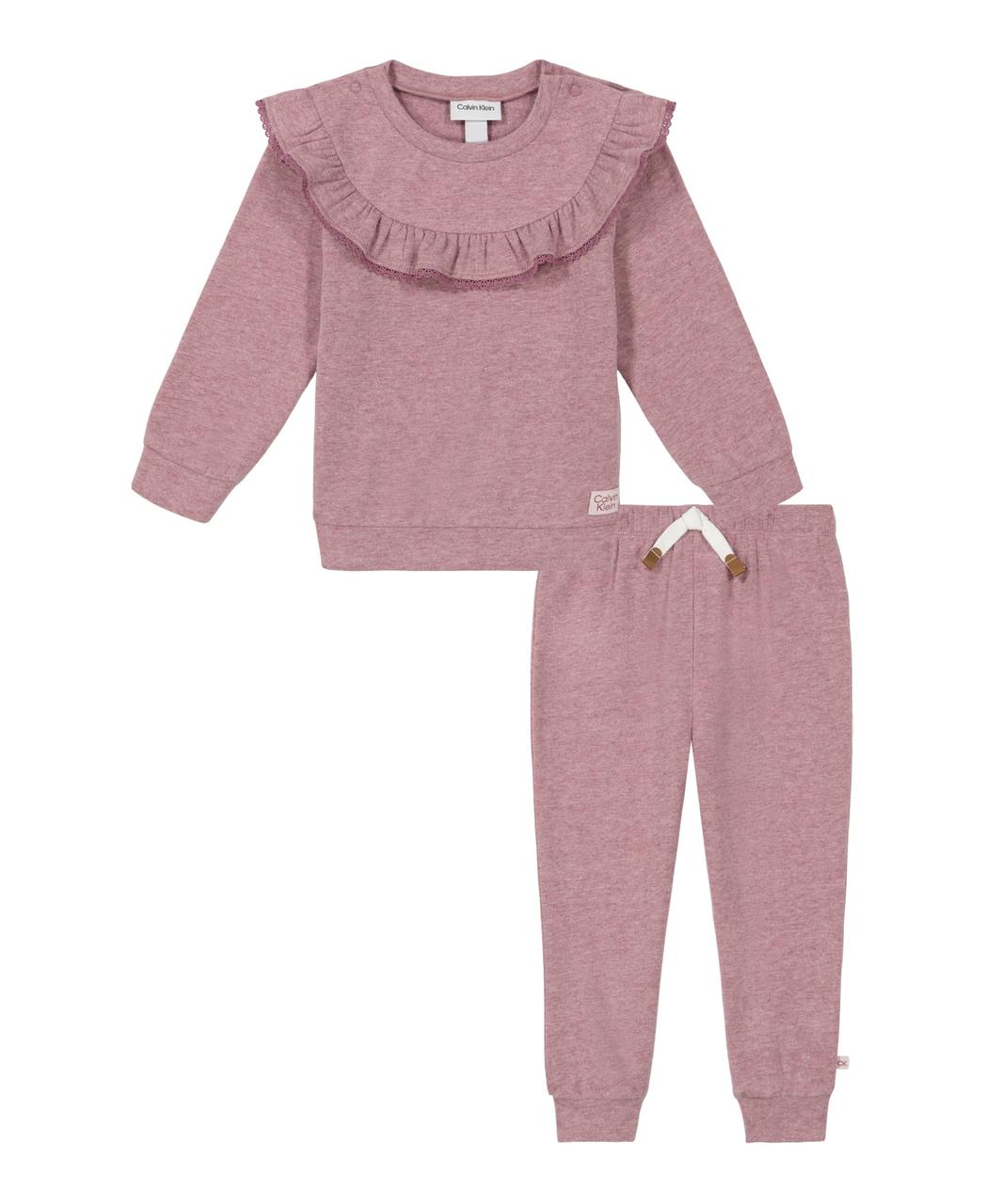 Дитячий комплект Calvin Klein кофта та джоггери 1159844613 (Рожевий 3-6M), фото 1