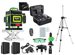 Версія 2025р Hilda 4D з екраном та Bluetooth Лазерний рівень нівелір + штатив 1.5 м