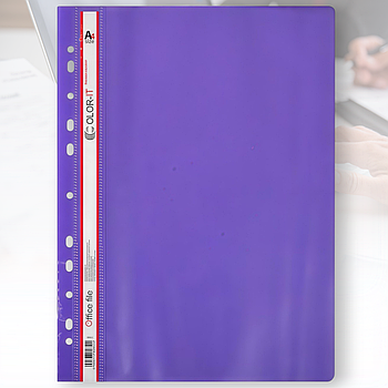 Пластиковий швидкозшивач з перфорацією Фіолетовий "C" 69852