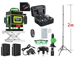 Версія 2025г Hilda 4D з екраном та Bluetooth Лазерний рівень нівелір + штатив 2.10м