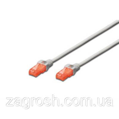 Promo Ціна! Патч-корд 10м, UTP, cat.6, CCA, AWG 26/7, PVC, grey Digitus (DK-1612-100) - тільки на ZaGrosh.com.ua, фото 1