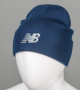 Шапка молодіжна з вишивкою  (m33), Т.Синій