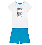 Піжама футболка + шорти на дівчинку (підійде і хлопчику) Emoji, р.98-104 - 2-4 роки, фото 3