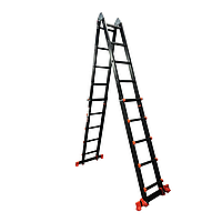 Драбина-трансформер телескопічна GTM KMP405D 4*5 алюмінієва : 4секції / 5сходинки (37622)