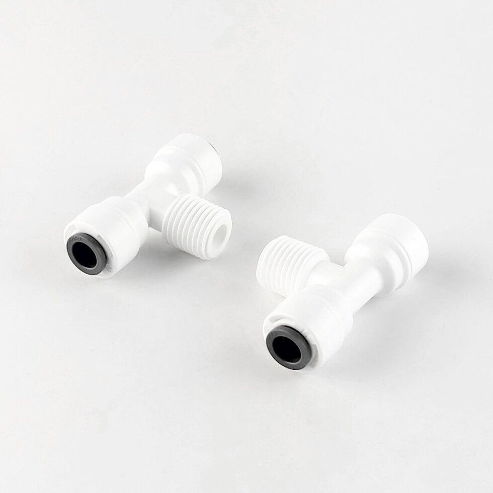 1802-A Фітинг Т-подібний (трубка 1/4 -різьблення 1/4 - трубка 1/4), фото 1