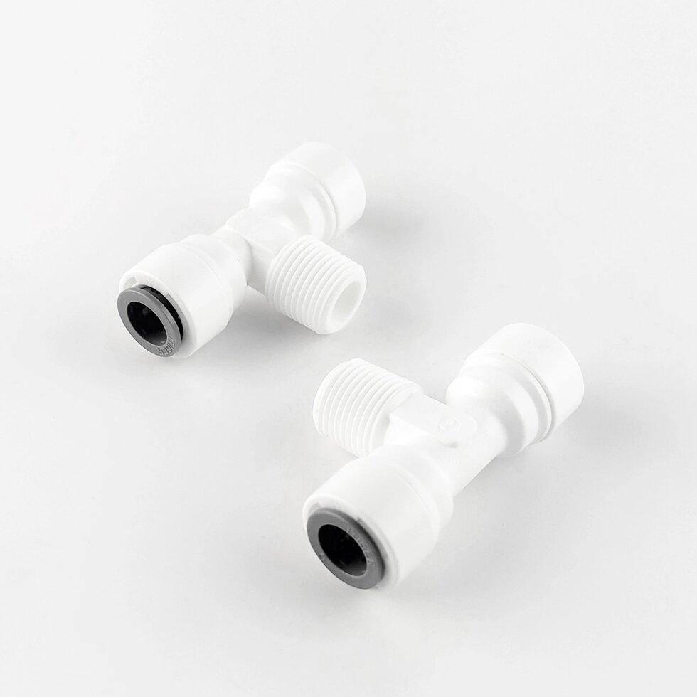 1802-В Фітинг Т-подібний (трубка 3/8 - різьблення 3/8 - трубка 3/8), фото 1