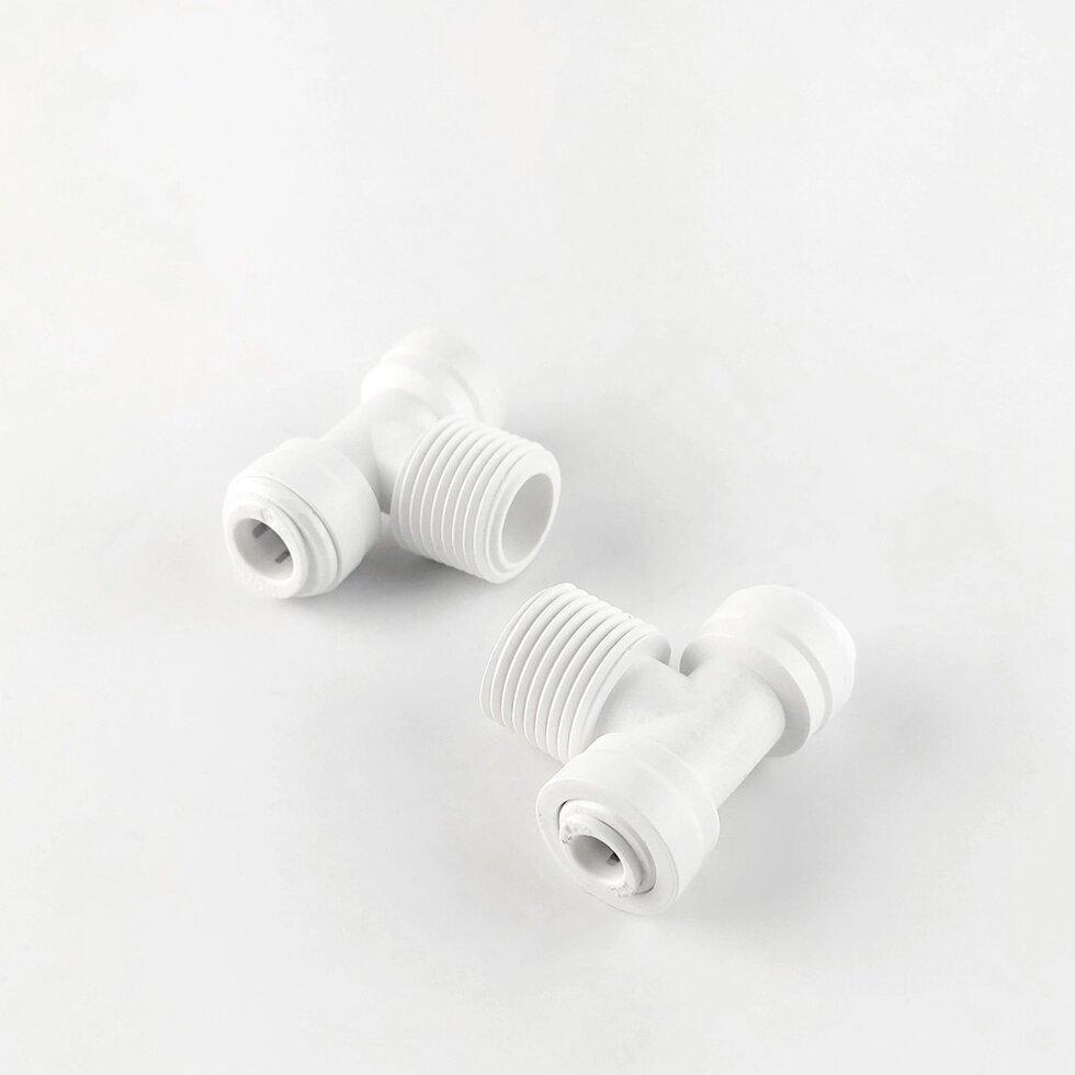 1802-K Фітинг Т-подібний (трубка 1/4 - різьблення 1/2 - трубка 3/8), фото 1