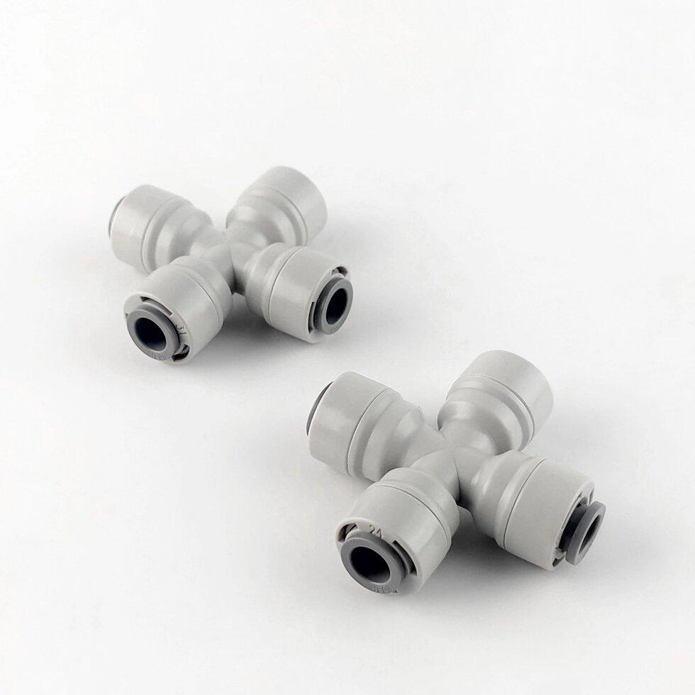 1808-А / 4CR4 Фітинг розподілювач хрестообразний (трубка 1/4 - трубка 1/4 - трубка 1/4 - трубка 1/4), фото 1