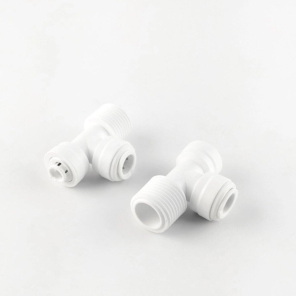 1804-K  (4MBT68-D) Фітинг Т-подібний (трубка 1/4 - трубка 3/ 8  -різьблення 1/2), фото 1