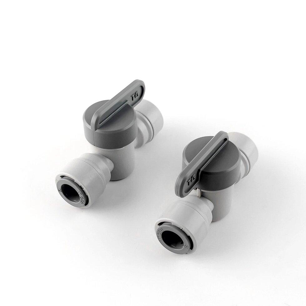 1825-В / BV-107-EZ Кран прохідний трубка 3/8 - трубка 3/8, фото 1