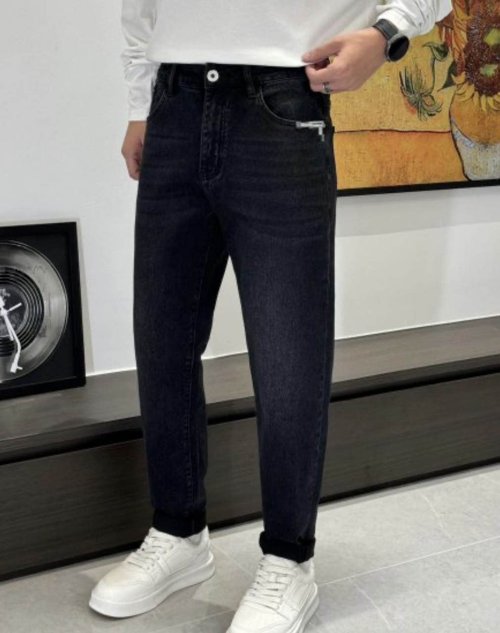 Чоловічі джинси мом стретчеві стильні джинси бойфренди люкс якість