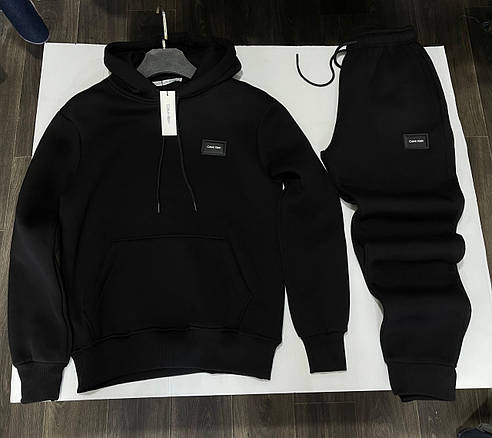 Чоловічий спортивний костюм Calvin Klein зимовий утеплений спорт- костюм із капюшоном Келвін Кляйн, фото 2