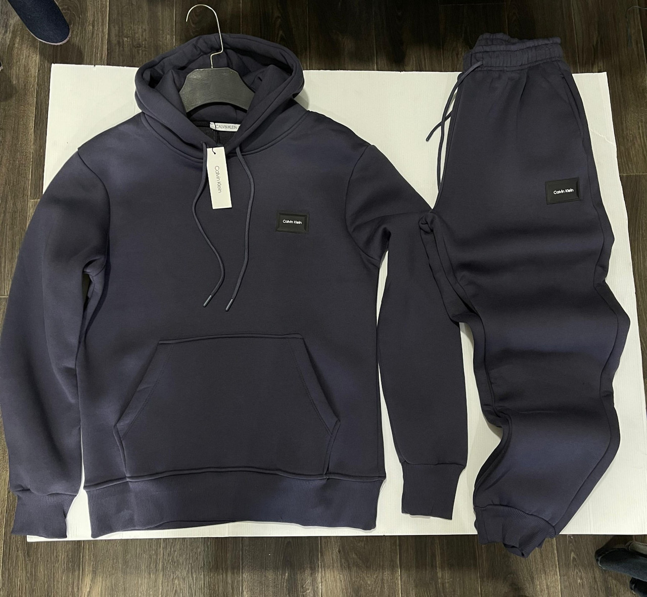 Чоловічий спортивний костюм Calvin Klein зимовий утеплений спорт- костюм із капюшоном Келвін Кляйн