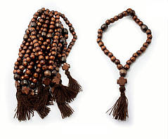 Дерев'яні чотки з хрестиком