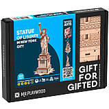 Дерев'яний конструктор, 3D-пазл, Статуя Свободи, 109 деталей, фото 6