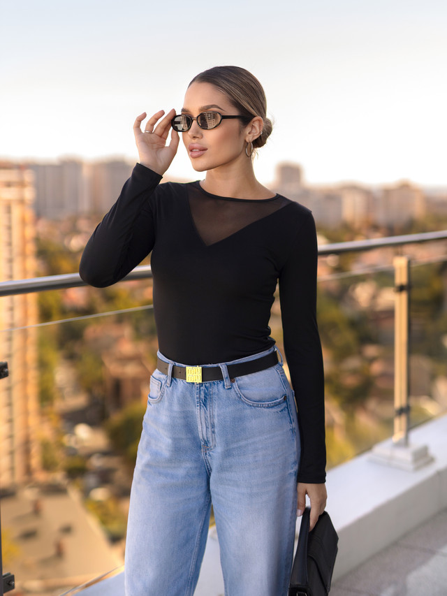 Жіноча кофтинка з декольте сітка "Annabel" 