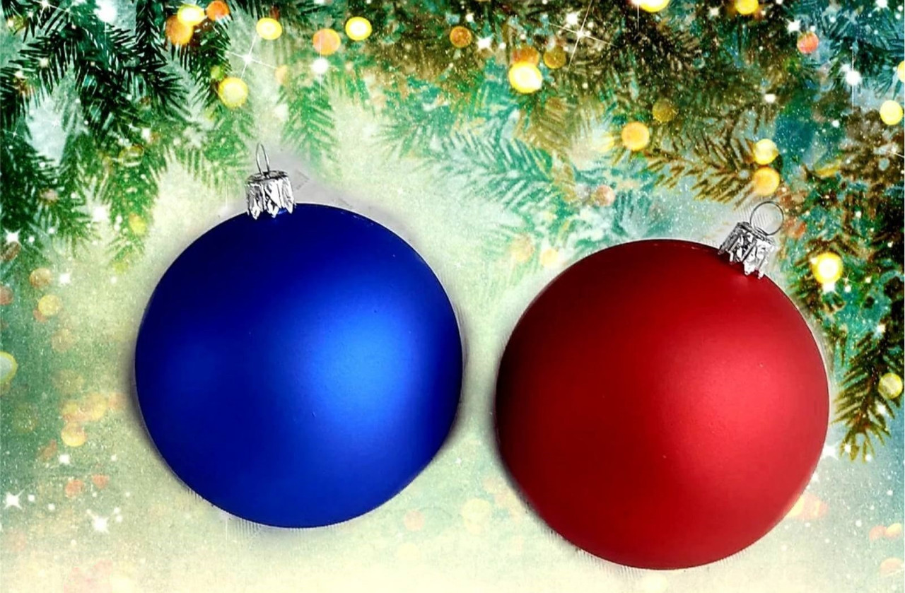 Однотонні ялинкові іграшки матові 10 см можливі різні кольори