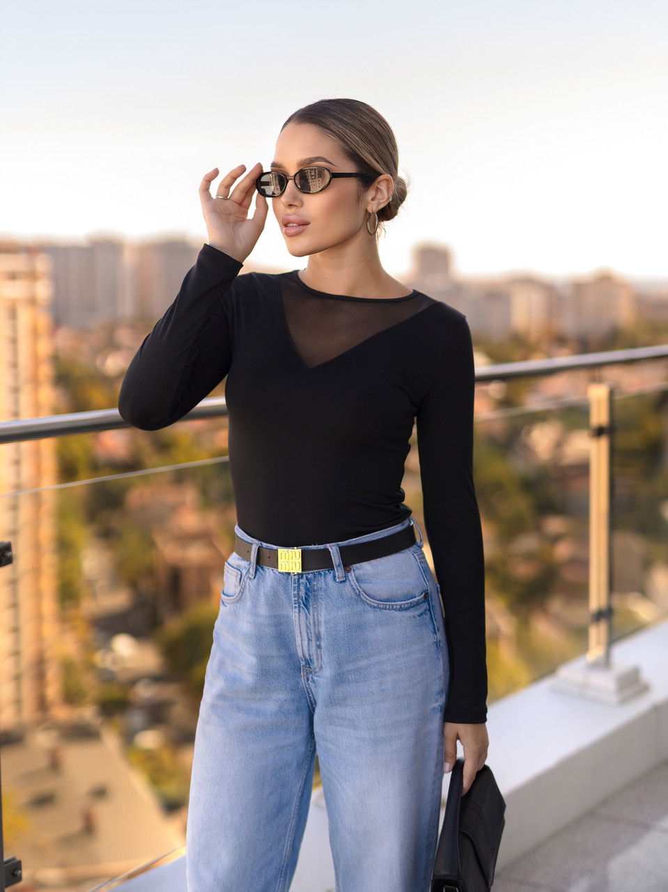 Жіноча кофтинка з декольте сітка "Annabel" | Норма і батал, фото 1