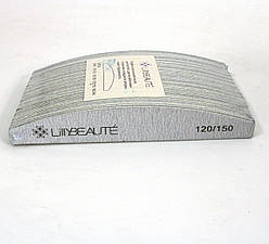 Пилка-дуга для нігтів Lilly Beaute,120/150 грит, 50 шт/уп.