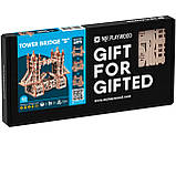 Дерев'яний конструктор, 3D-пазл, Тауерський міст S, 226 деталей, фото 6