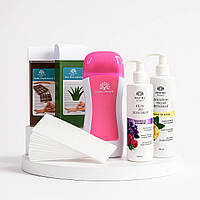 Набор для депиляции, кассетный воскоплав, Кассеты, Полоски, средство До и После депиляции