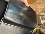 Дефект! Жіноча класична сумка чорна 5600 багет через плече клатч на короткій ручці, фото 3