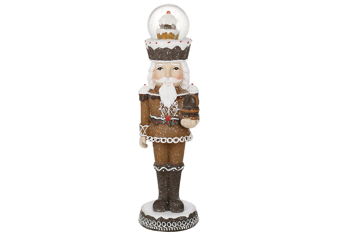 Статуетка Пряниковий Лускунчик з водяною кулею 24см, фото 1