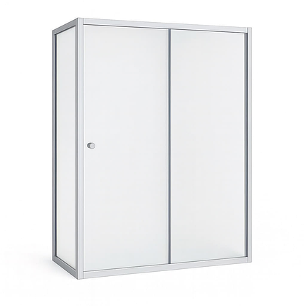Душова кабіна Shower SATURN STN-412 120х90х190 см без піддону розсувні двері матове скло 6 мм, фото 1