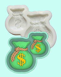 Силіконовий Молд для шоколаду, карамелі та ін. "Мішочки $$$"