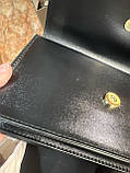 Дефект! Жіноча класична сумка чорна 5600 багет через плече клатч на короткій ручці, фото 2
