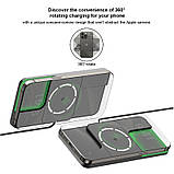 Універсальна бездротова зарядка 20w Type-c в авто для дому на стіл, фото 7