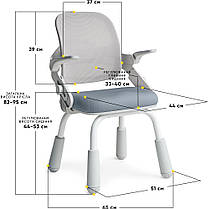 Дитячий крісло до письмового столу Mealux Neo Air Static DBG, фото 4