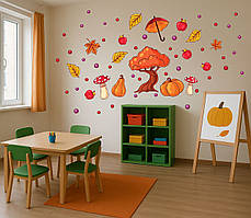 Наклейка вінілова Zatarga  Осінній набір розмір аркуша набору М 1100х500 мм