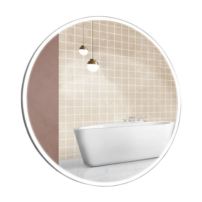 Дзеркало "Lorenzo" white D-100, сенсор, підсвітка, фото 1