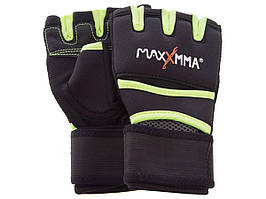 Рукавички-бинти для боксу MaxxMMA L/XL (зелені)