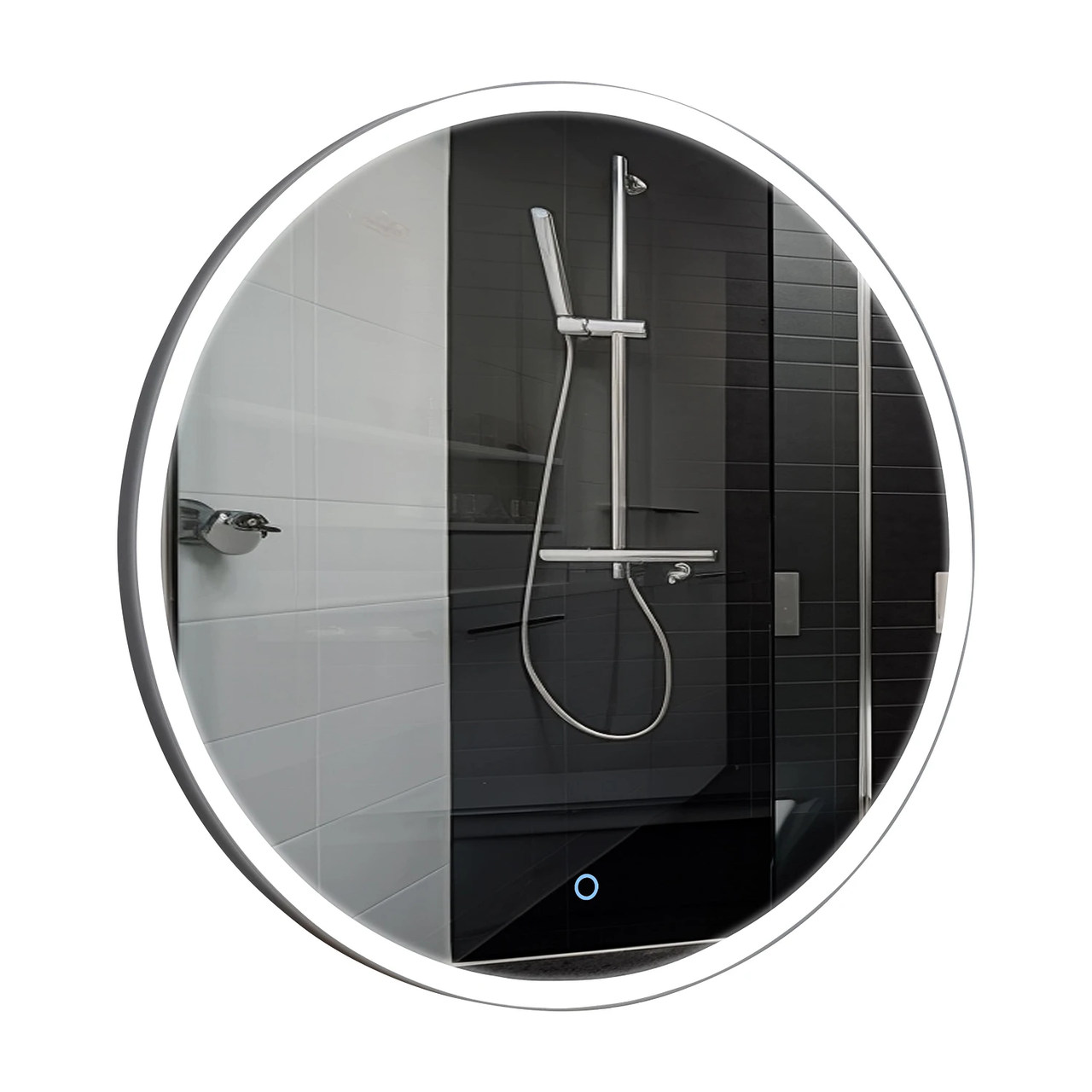 Дзеркало "Lorenzo" black D-100, сенсор, підсвітка, фото 1