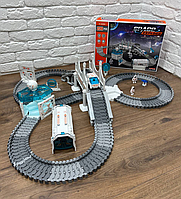 Дитяча траса для машинок Космічний автотрек Дитячий трек із підсвіткою Гоночні траси для хлопчика