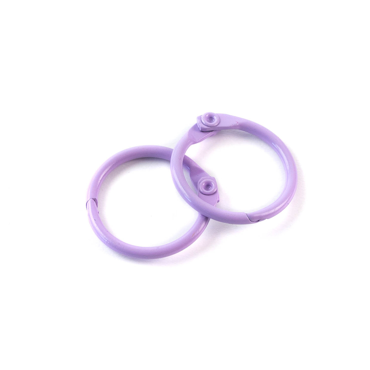 Кільце для блокнота металеве роз'ємне бузковий 20мм 1шт KDA068, фото 1