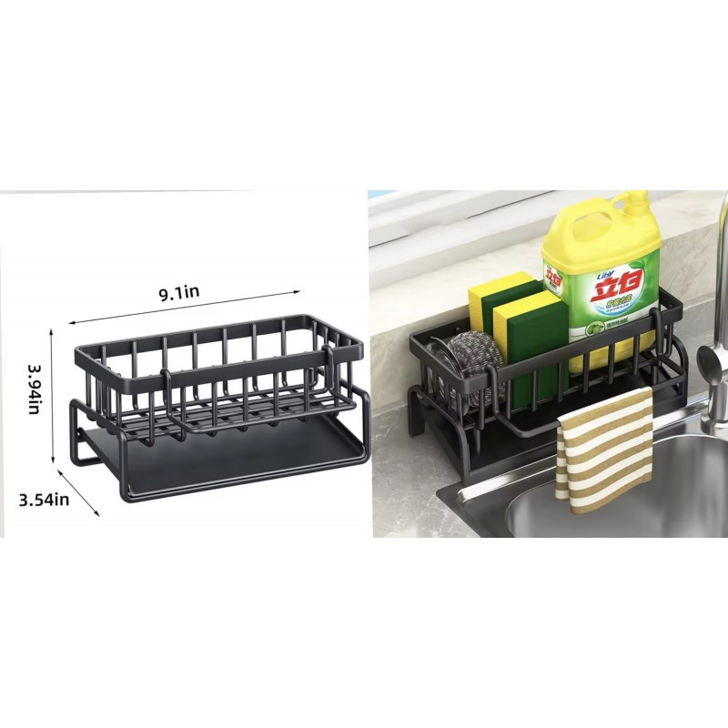 Підставка-сушарка для кухонного та столового приладдя зі зливом Jw, фото 1
