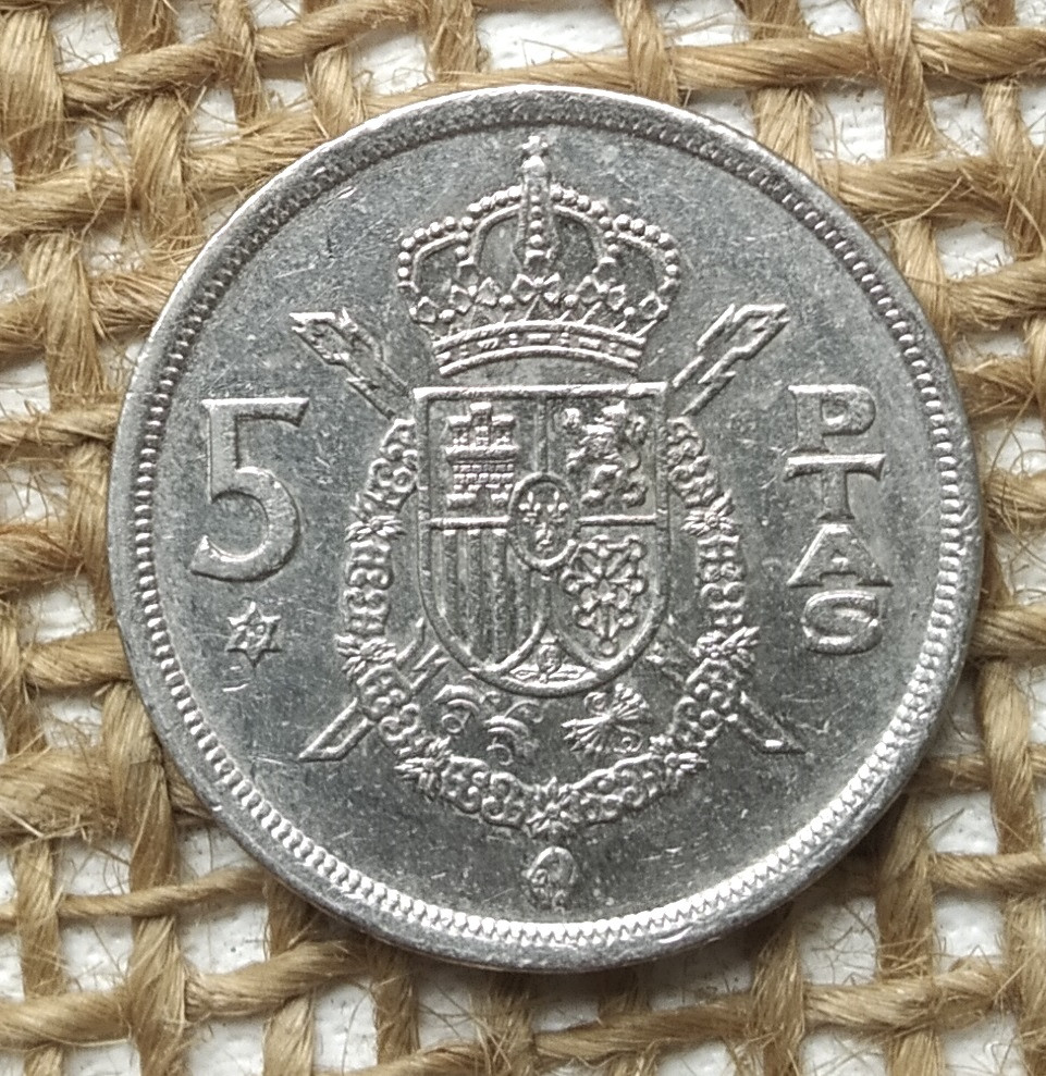 5 песет 1975 року. (79) Iспанiя, фото 1