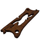 Тримач для ноутбука 25см, Sky-Design PN-003, Коньяк / Хрестоподібна підставка для ноутбука / Тримач планшета, фото 6